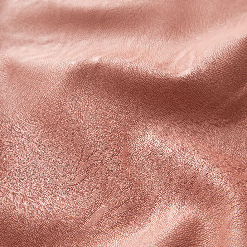Imiteret skind stretch ensfarvet – hummerfarvet,  image number 2
