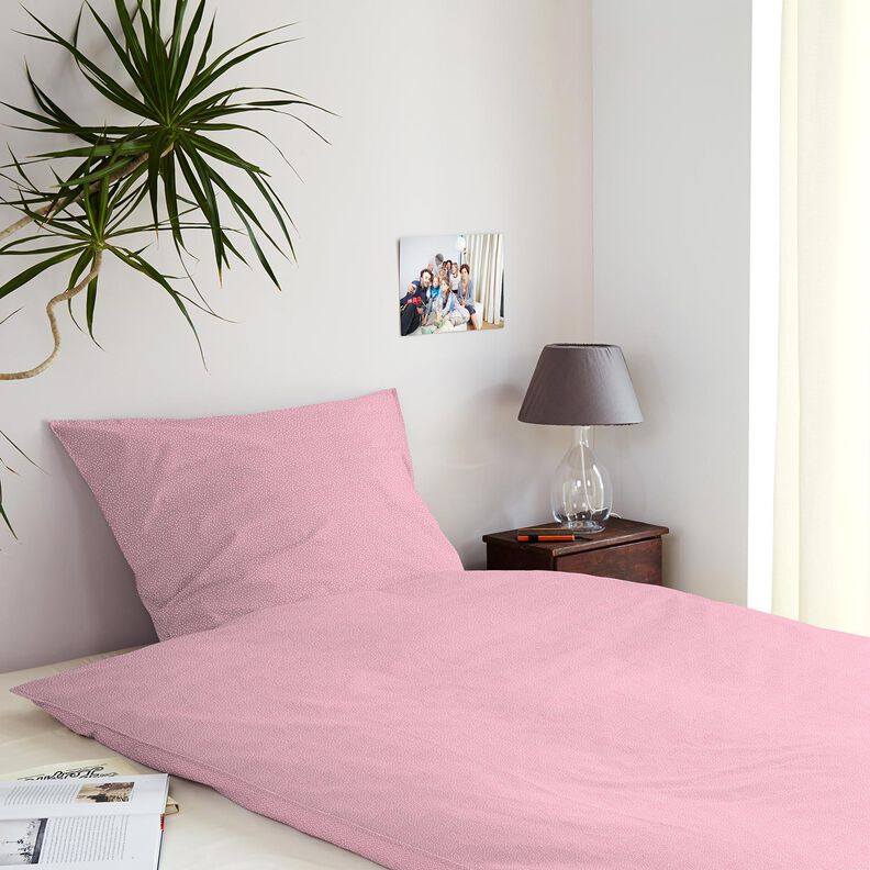 Bomuldsstof Cretonne fine prikker – rosa,  image number 7