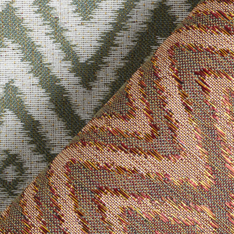 Outdoorstof jacquard Ethno – olivengrøn,  image number 4