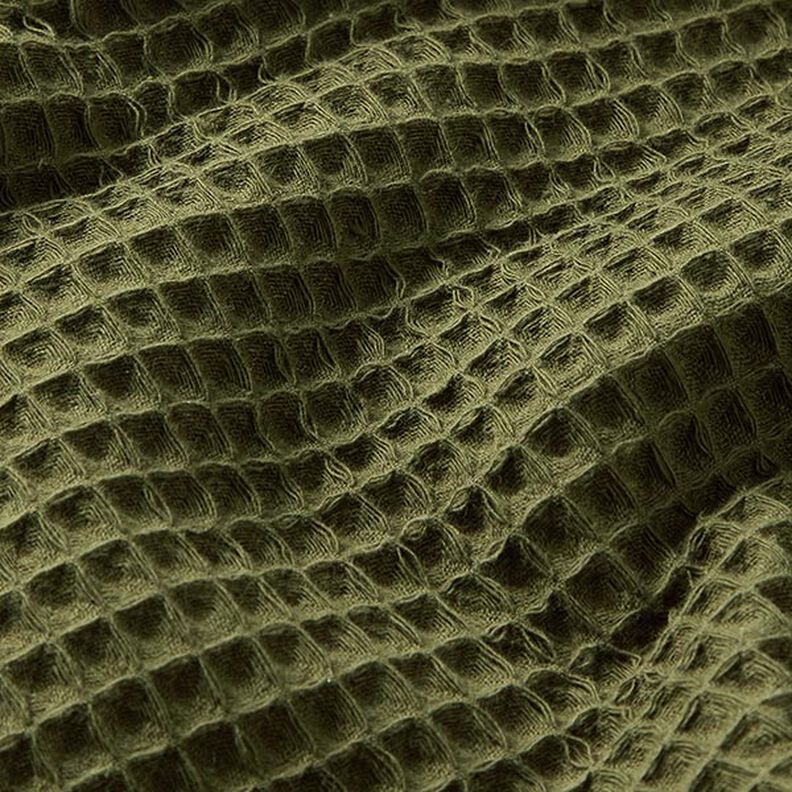 Vaffelpiqué – mørk olivengrøn,  image number 2