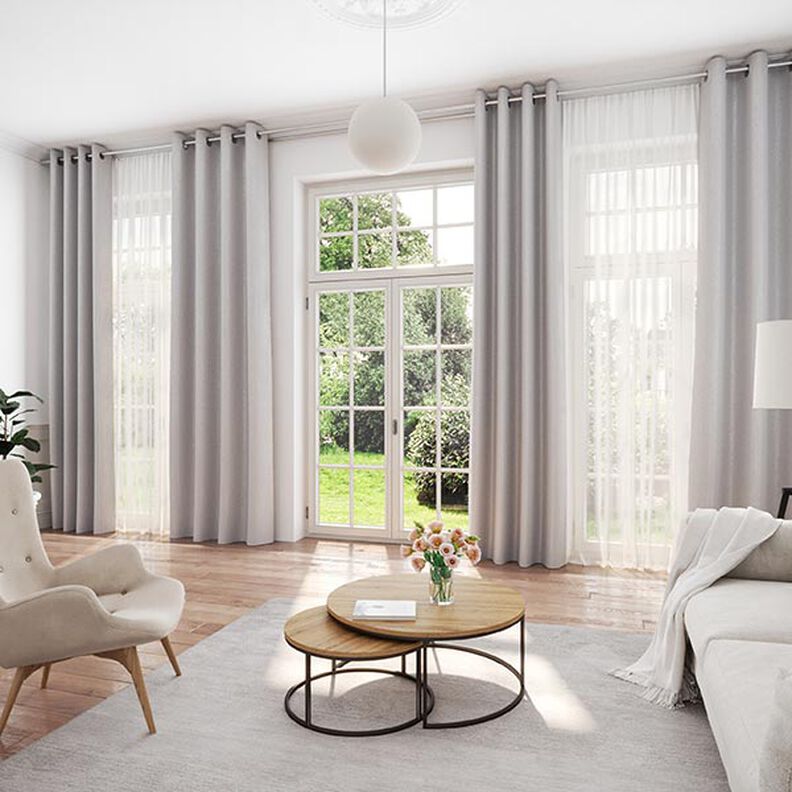 Mørklægningsstof Metallicskær – lysegrå/sølv,  image number 7