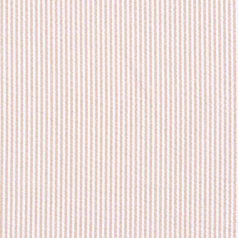 Bæk og bølge Bomuldsmiks striber – beige/uldhvid | Reststykke 90cm,  image number 1