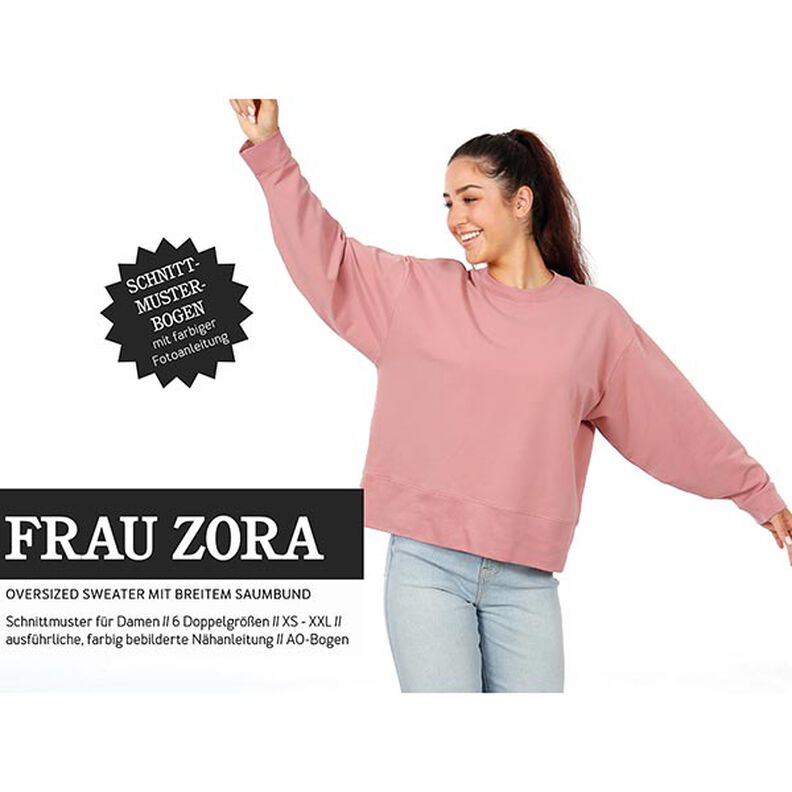 FRAU ZORA Oversized sweater med bred kant forneden | Studio klippeklar | XS-XXL,  image number 1