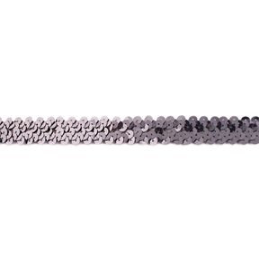 Elastisk pailletbånd [20 mm] – antik-sølv metallic, 