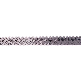 Elastisk pailletbånd [20 mm] – antik-sølv metallic, 