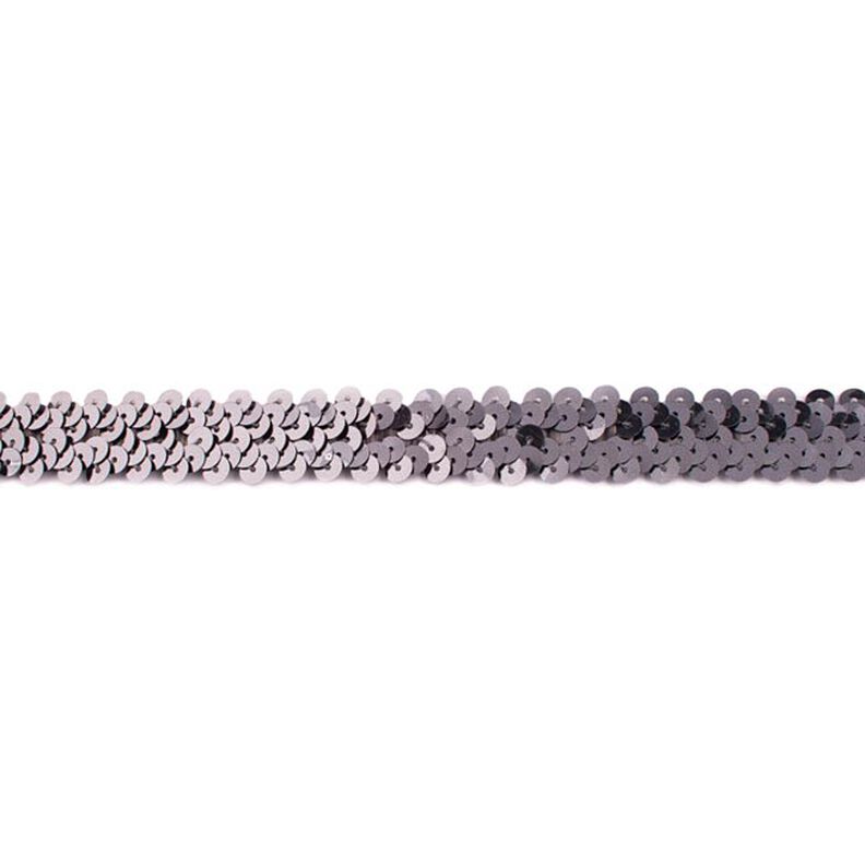 Elastisk pailletbånd [20 mm] – antik-sølv metallic,  image number 1
