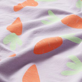 French Terry Sommersweat store gulerødder – syren, 