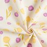 Dekorationsstof Halvpanama små forårsblomster – uldhvid/vaniljegul,  thumbnail number 3