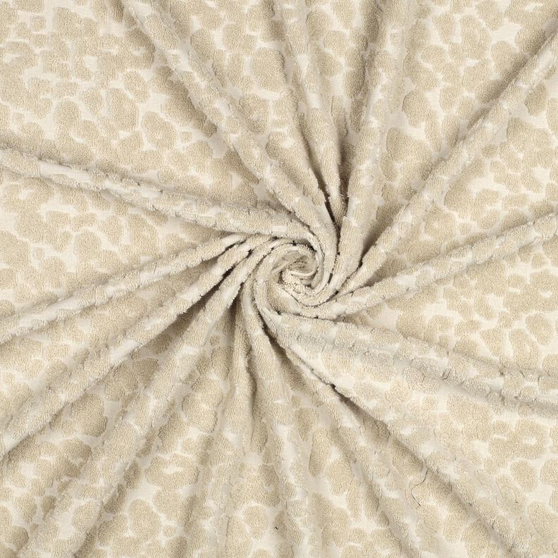 Frottéstof Stretch leo  – sand,  image number 3