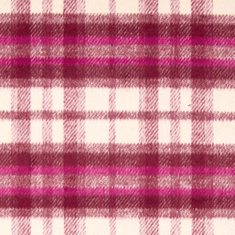 Frakkestof Uld-miks børstet – bordeaux/purpur,  image number 2