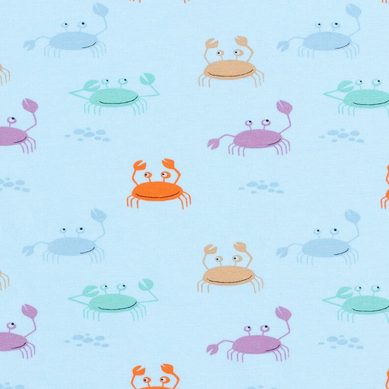 Bomuldsjersey søde krabber – babyblue,  image number 1