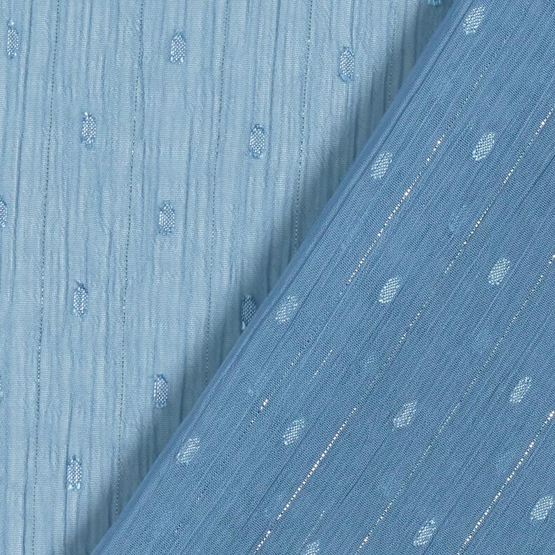 Chiffon Dobby Metallic nålestriber – strålende blå/sølv metallic,  image number 4