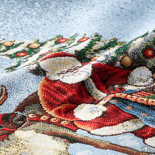 Dekorationsstykke Gobelin Julemand med rensdyr – blå, 