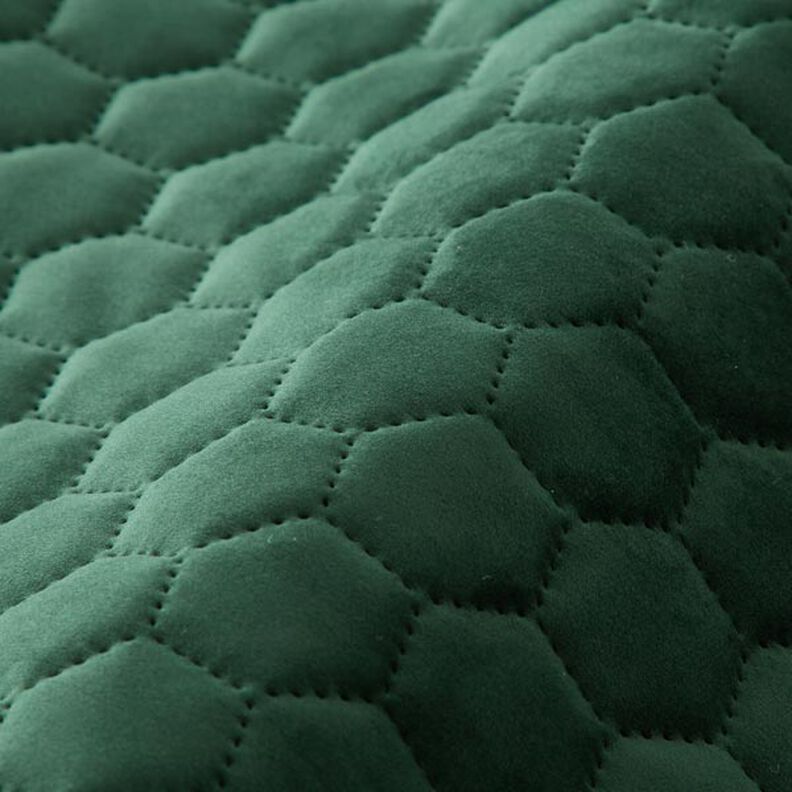 Polsterstof quiltet fløjl vokstavle – mørkegrøn,  image number 2