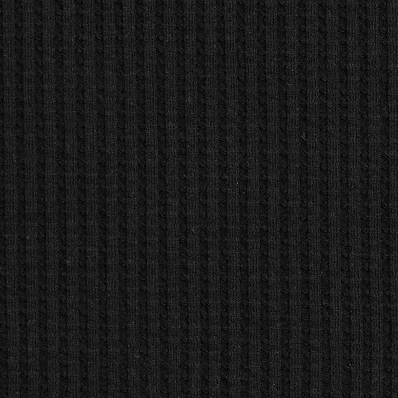 Vaffeljersey af bomuld ensfarvet – sort,  image number 4