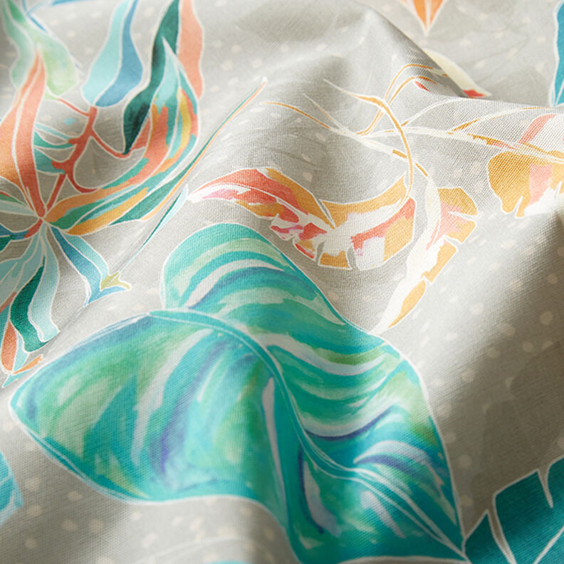 Outdoorstof Canvas tropiske blade – koral,  image number 2