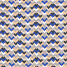Let satin retromønster – indigo/beige,  thumbnail number 1