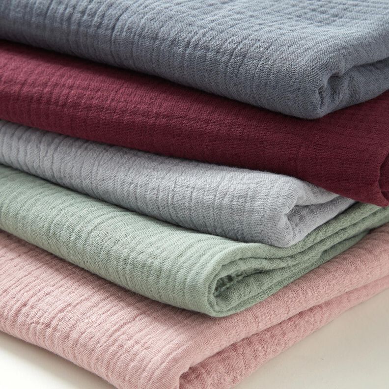 GOTS Trelags bomulds-musselin – lys gammelrosa,  image number 6