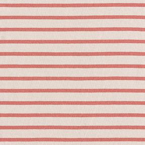 Bomuldsjersey smalle og brede striber – anemone/terracotta, 