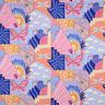 Bomuldspoplin Little Creatures digitaltryk | Nerida Hansen – koral/blålilla,  thumbnail number 1