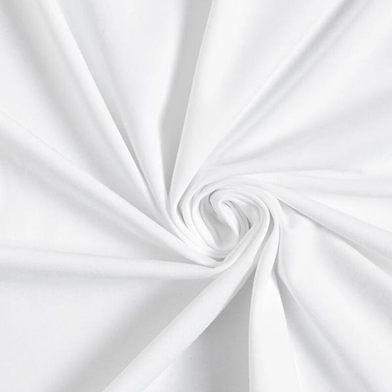 Bomuldsjersey Medium ensfarvet – hvid,  image number 1