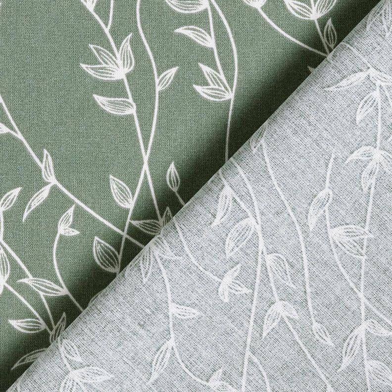 Bomuldspoplin bladranker – reed,  image number 4