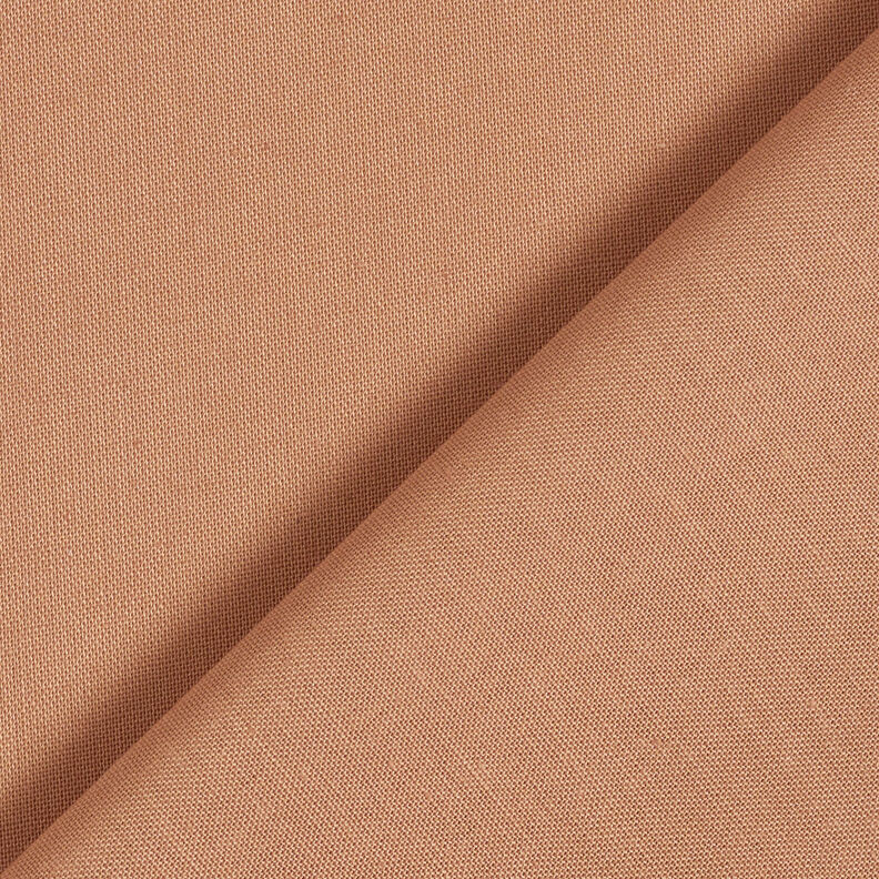Bomuldsstof Cretonne Ensfarvet – kanel,  image number 3