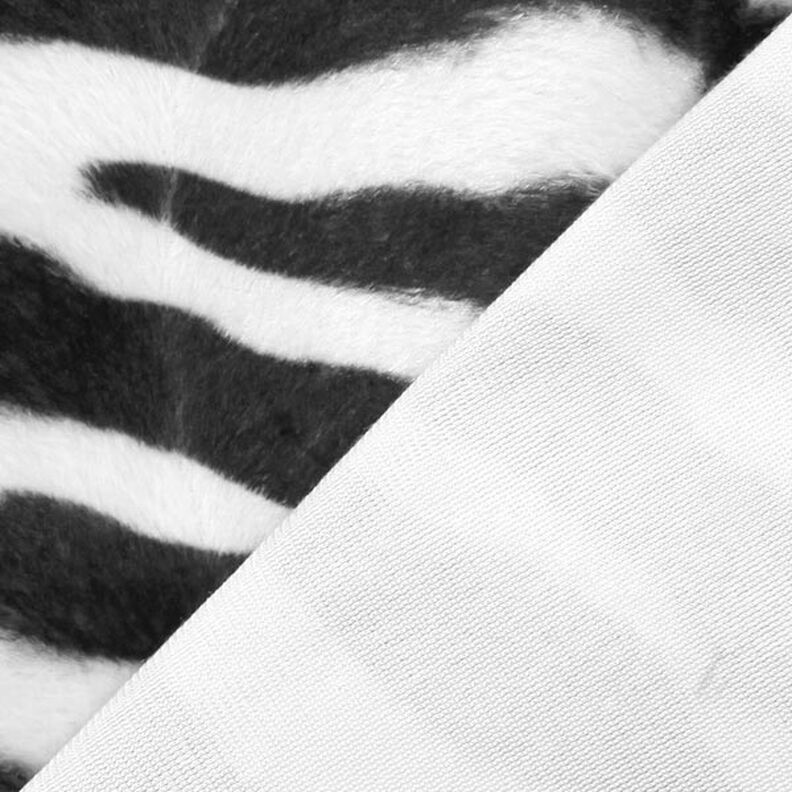 Kunstpels zebra – sort/hvid,  image number 4