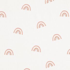 GOTS Bomuldsjersey fine regnbuer Digitaltryk – elfenben, 