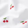 Bomuldspoplin kirsebær – hvid,  thumbnail number 2