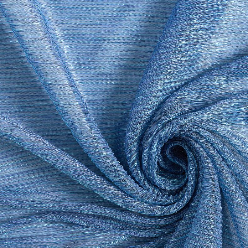Gennemsigtig plissé glitterstriber – blå,  image number 3