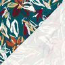 Viskosejersey moderne blomster – petrol/kobberfarvet,  thumbnail number 4