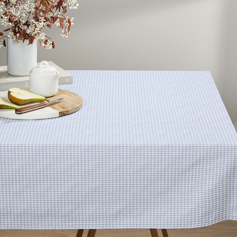 Bomuldsstof Vichy tern 0,5 cm – lys jeans-blå/hvid,  image number 7