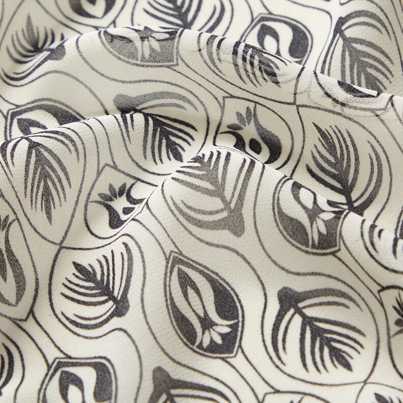 Chiffon art deco-mønster – sort/hvid,  image number 2