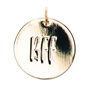 Vedhæng BFF [Ø17 mm] | Rico Design – guld metallisk, 