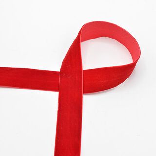 Fløjlsbånd [25 mm] – rød, 