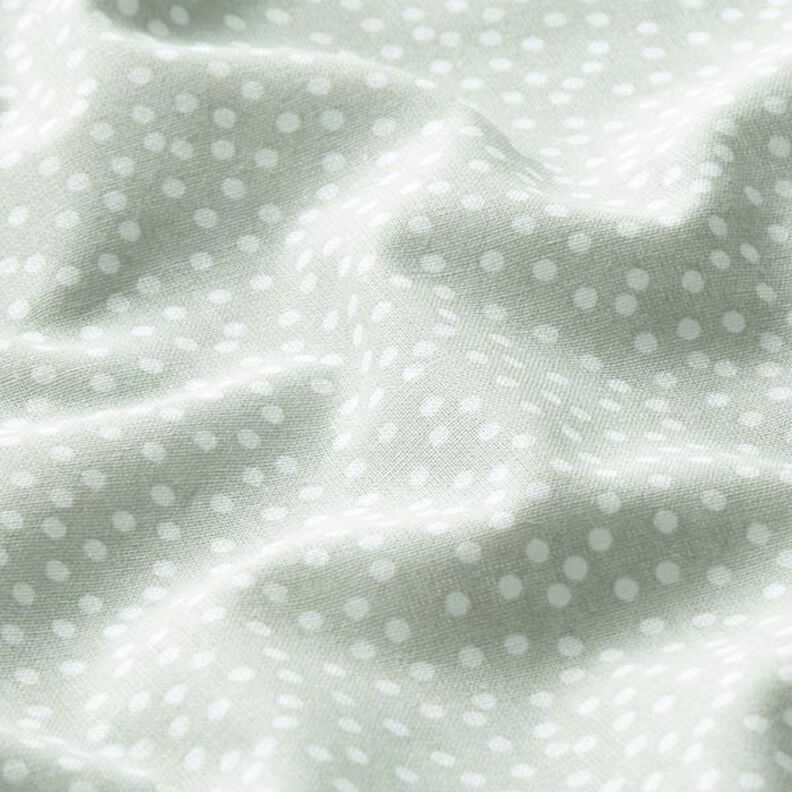 Bomuldsstof Cretonne uregelmæssige prikker – pastelgrøn,  image number 2