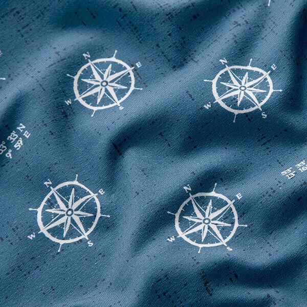 GOTS Bomuldsjersey kompas | Tula – jeansblå,  image number 2