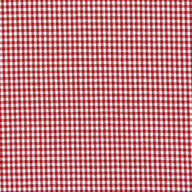 Bomuldsstof Vichy tern 0,2 cm – rød/hvid,  image number 1