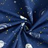 Dekorationsstof Glow in the Dark stjernebilleder – marineblå/lysegul,  thumbnail number 5