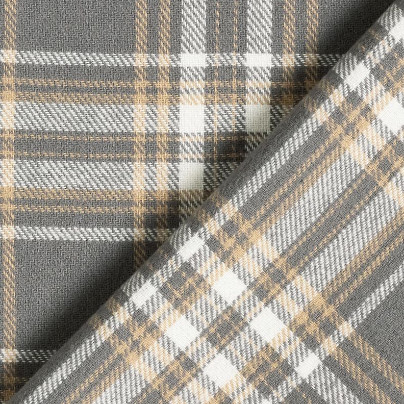 Bomuldsflonel tern – grå/hvid,  image number 4