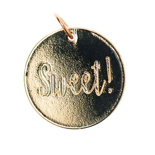 Vedhæng Sweet [Ø17 mm] | Rico Design – guld metallisk, 