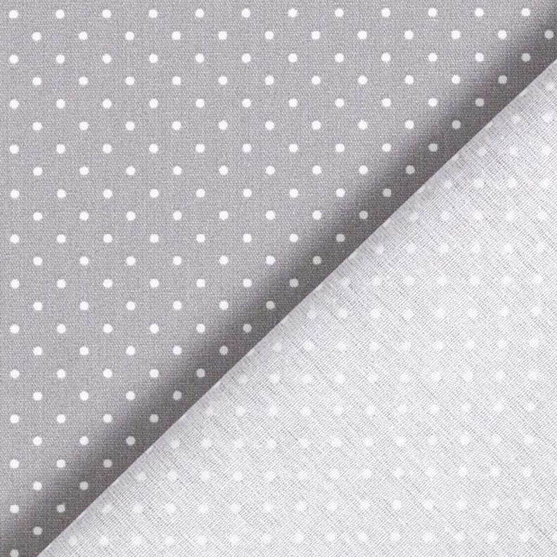 Bomuldspoplin små prikker – grå/hvid,  image number 6