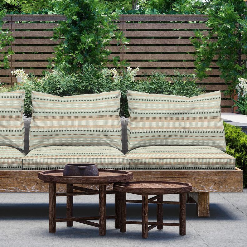 Outdoor stof Canvas prikker – eukalyptus/lysebrun,  image number 5