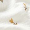 Musselin/Dobbelt-Crincle stof Blomster – elfenben,  thumbnail number 2