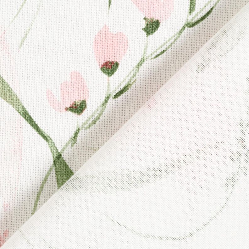 Dekorationsstof Halvpanama fresier – elfenben/lys rosa,  image number 4