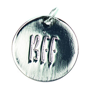 Vedhæng BFF [Ø17 mm] | Rico Design – sølv metallisk, 