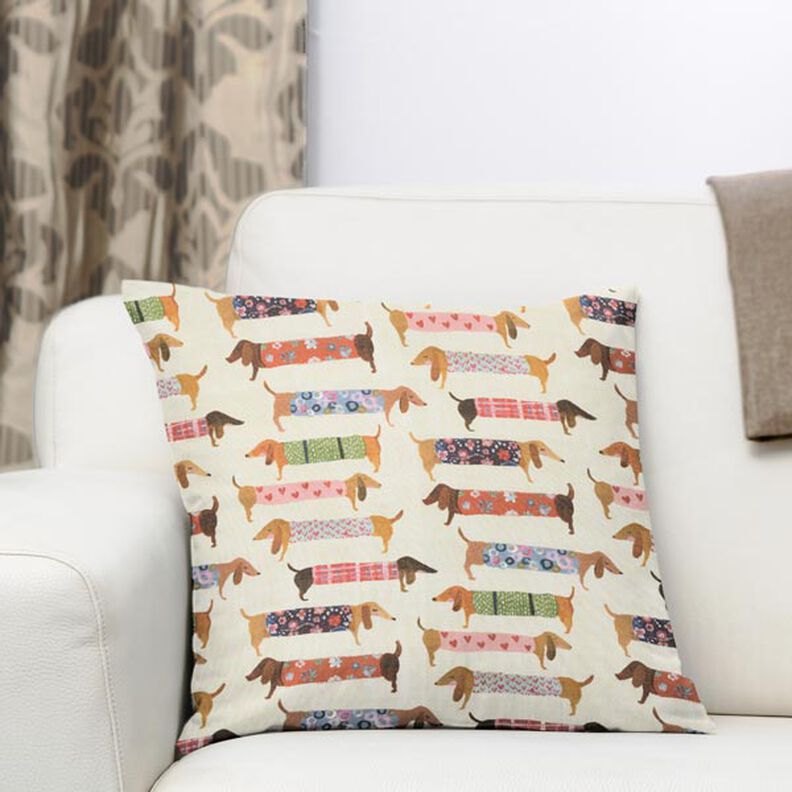 Panama Digitaltryk Gravhund – creme,  image number 7