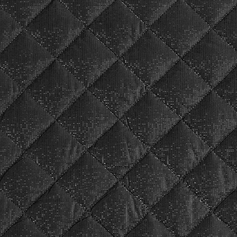 Vatteret stof med romber – sort,  image number 1