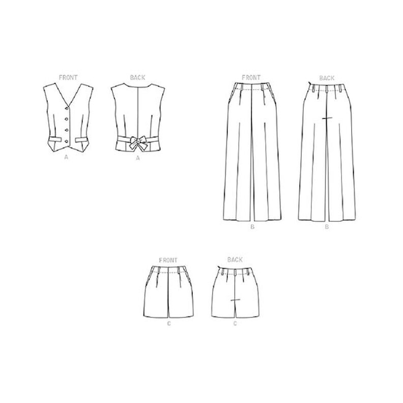 Vest / bukser / Shorts | Butterick 6901 | 42-50,  image number 5